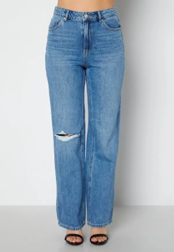VERO MODA Kithy HR Loose STR Destroy Jeans Medium Blue Denim 27/30