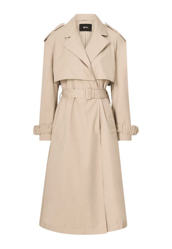 Aim'n - Trenchcoat Beige Recycled Tech Trench Coat - Beige