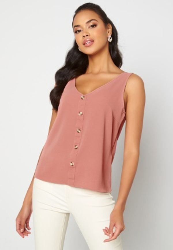 VERO MODA Sasha S/L Button Top Old Rose XS