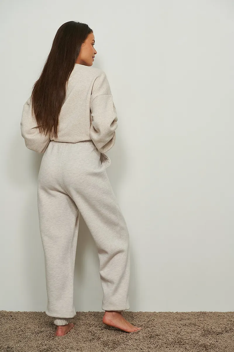 NA-KD Basic Sweatpants - Beige