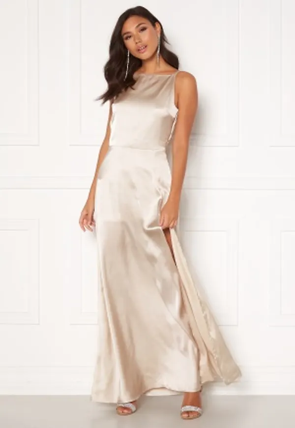 Moments New York Laylani Satin Gown Champagne 42
