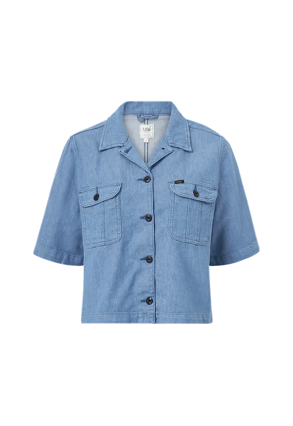 Lee - Skjorta Short Sleeve Jacket - Blå