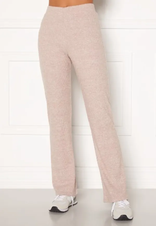 BUBBLEROOM Ilse rib trousers Beige melange XL