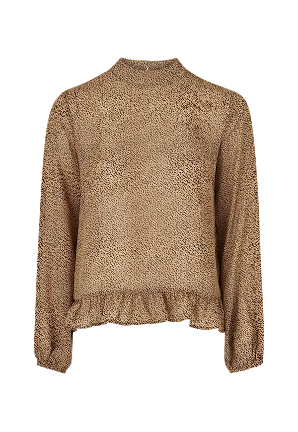 pieces - Topp pcJulie LS Top - Brun