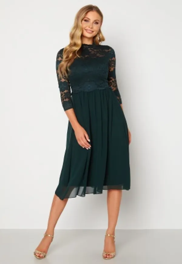 Bubbleroom Occasion Jolie Lace Dress Dark green 34