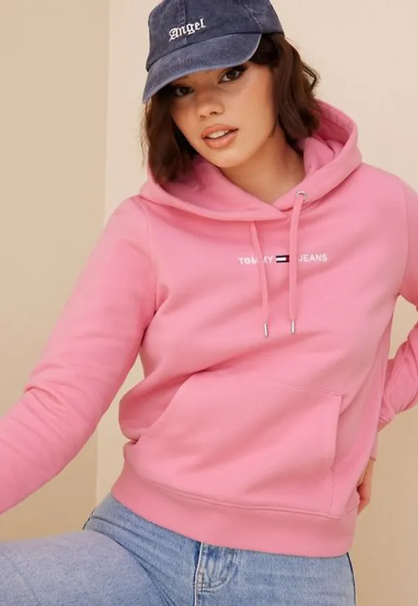 Tommy Jeans Tjw Linear Logo Hoodie Hoodies Pink