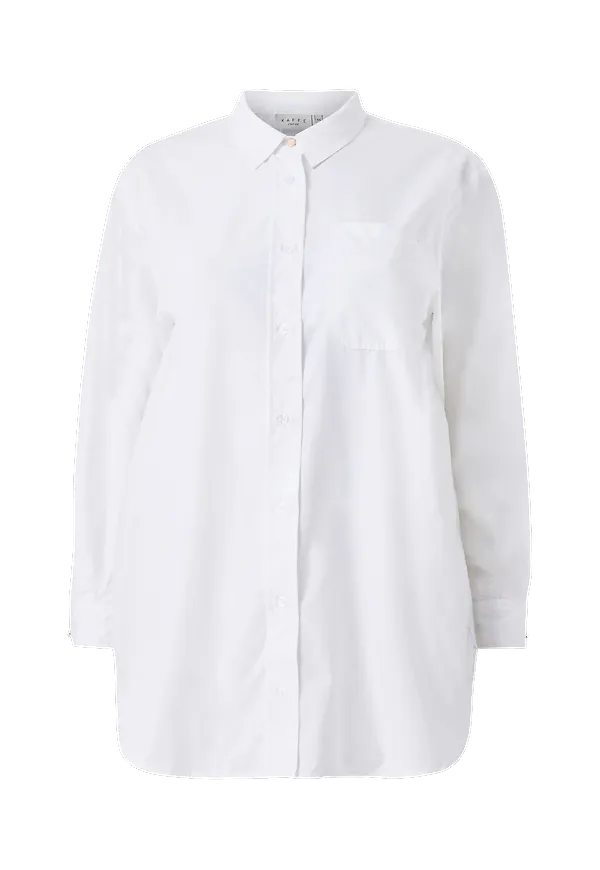 KAFFE Curve - Skjorta kcLone Shirt - Vit