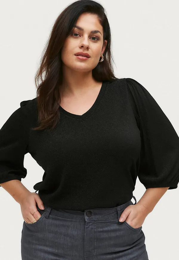 Zizzi - Topp mDania 3/4 Blouse - Silver