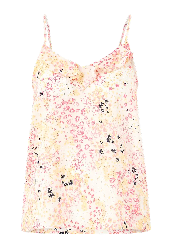 Vero Moda - Linne vmHannah Foil Singlet Top Wvn - Natur