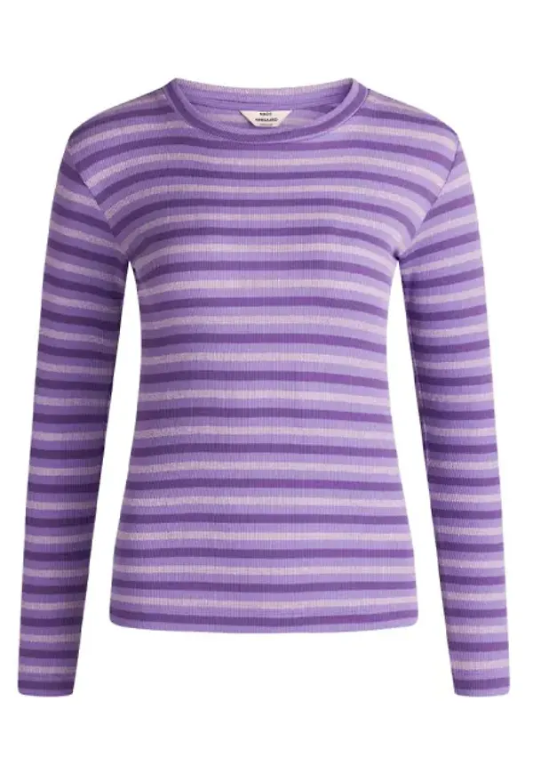 2x2 Lurex Stripe Tee Ls
