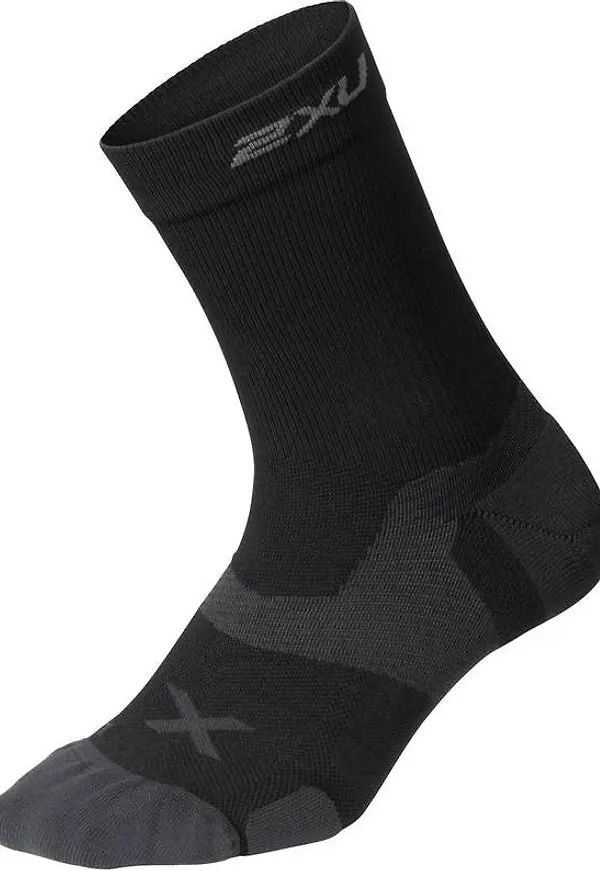 2XU Vectr Cushion Crew Socks Black/Titanium