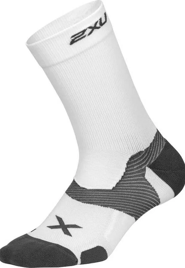 2XU Vectr Cushion Crew Socks White/Grey