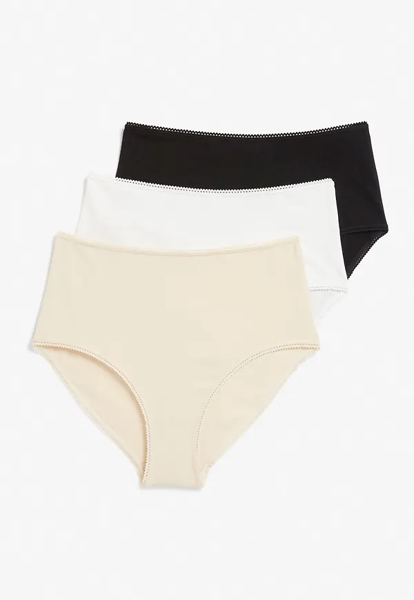 3-pack cotton briefs - Beige