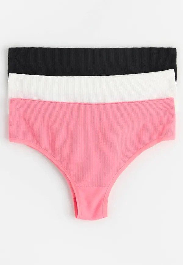 3-pack ribbade high waist brazilian-trosor