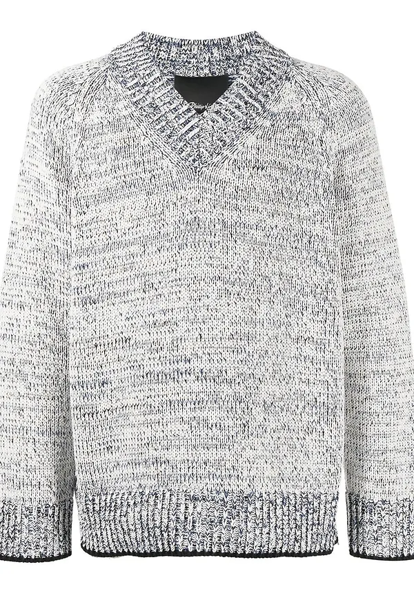 3.1 Phillip Lim melerad stickad tröja - Vit