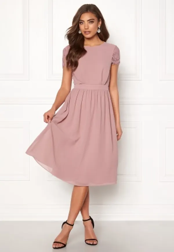 Moments New York Camellia Chiffon Dress Dark old rose 40