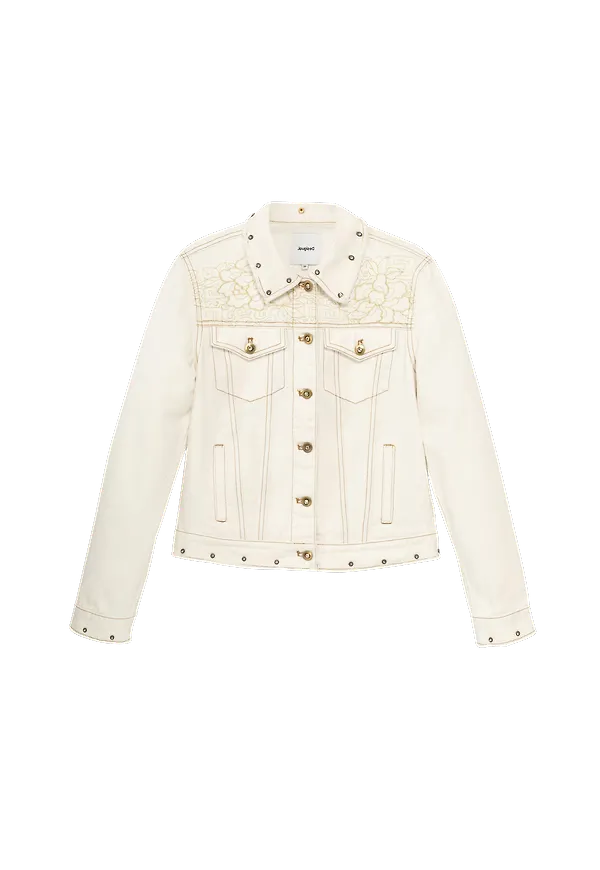 Desigual - Jeansjacka Chaq_Barroc - Vit