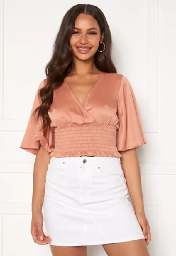BUBBLEROOM Pixie smock top Dusty apricot 42