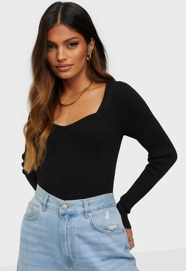 Vero Moda Vmwillow Ls Sweetheart Blouse Ga Stickade tröjor