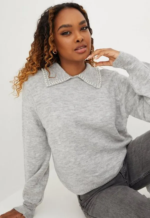 Jacqueline de Yong Jdyaubray Life L/S Pearl Pullover K Stickade tröjor