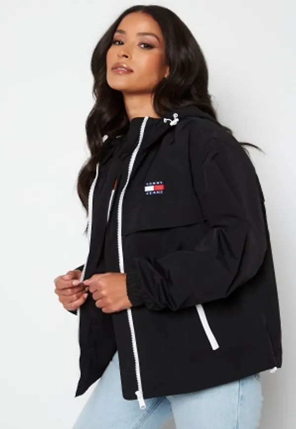 TOMMY JEANS Chicago Windbreaker BDS Black M