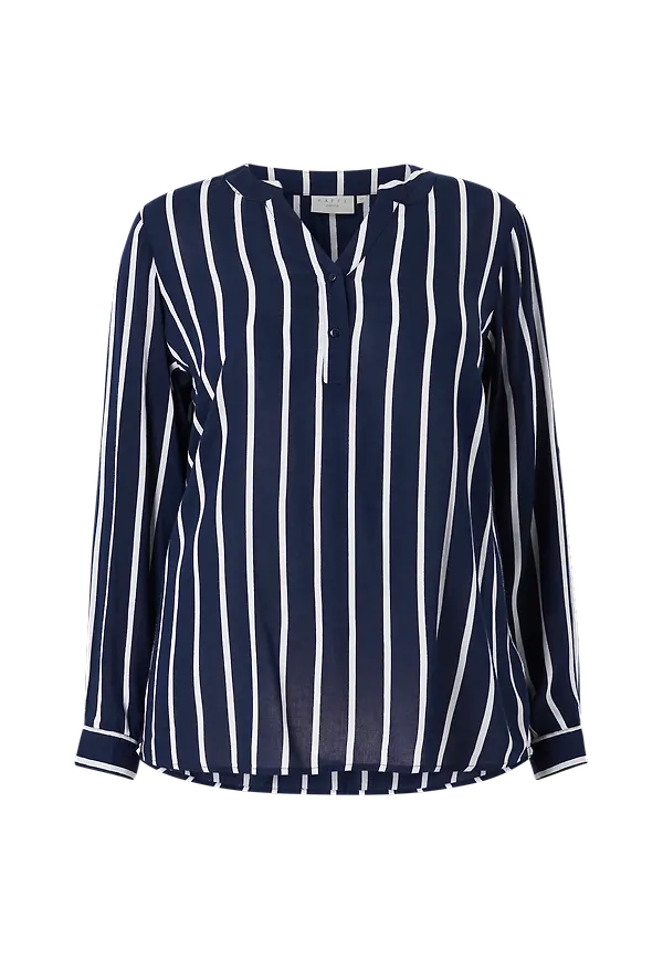KAFFE Curve - Blus kcSida Blouse - Blå