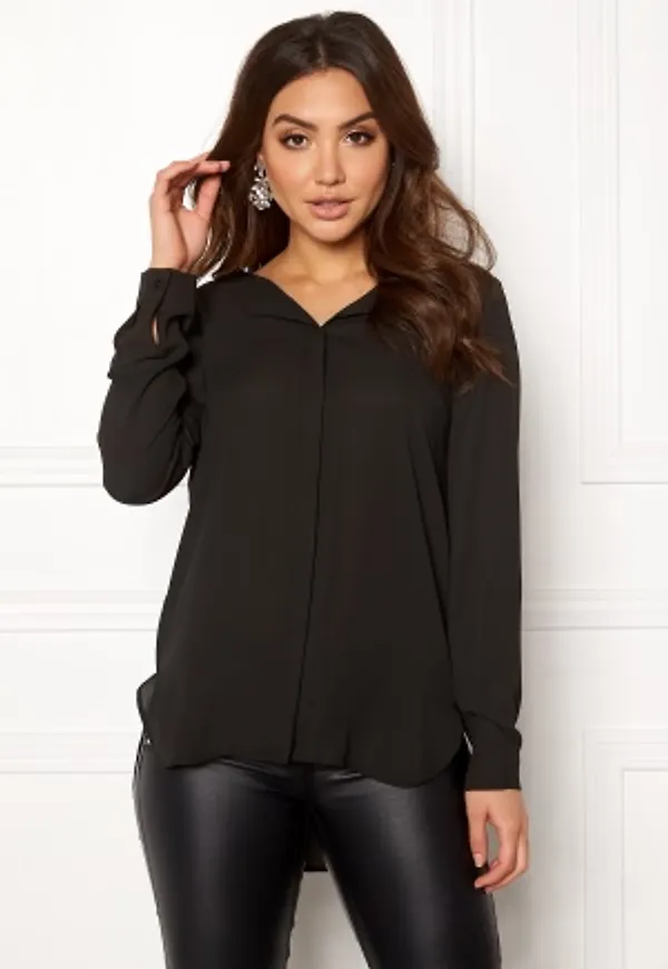 VILA Lucy L/S Shirt Black L