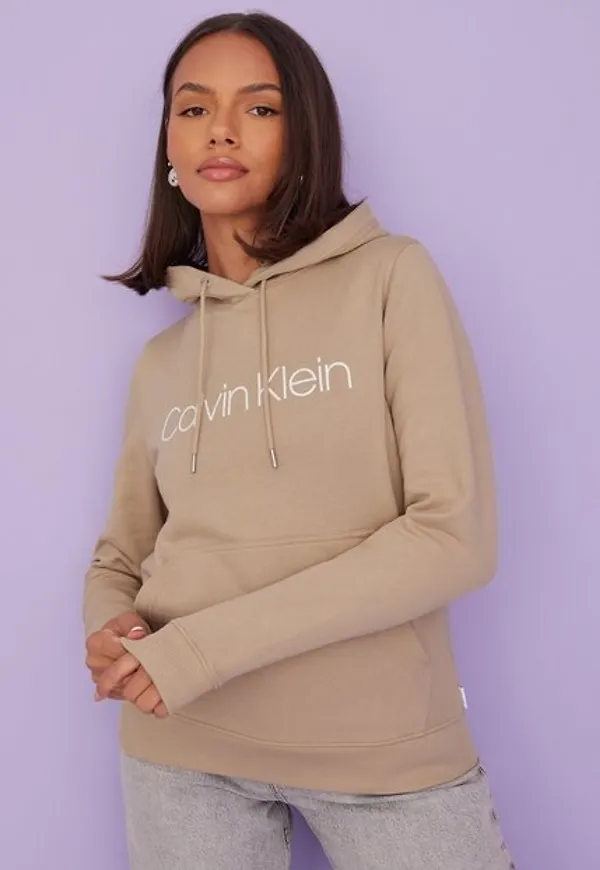 Calvin Klein Core Logo Ls Hoodie Hoodies Mocca