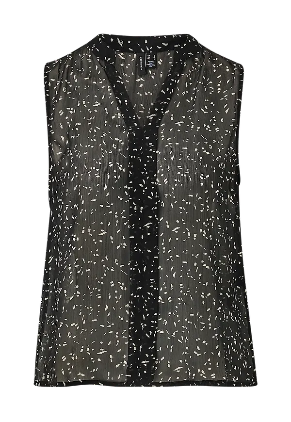 Vero Moda - Blus vmWonda S/L Mano Top - Svart