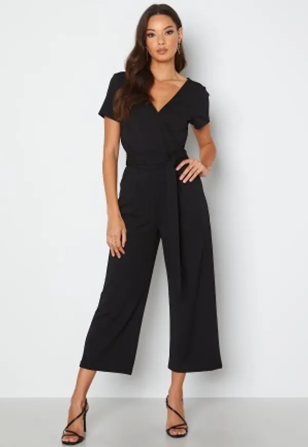 BUBBLEROOM Morah wrap jumpsuit Black L