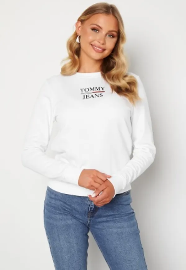 TOMMY JEANS Slim Terry Sweatshirt YBR White L