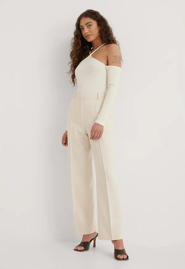 NA-KD Trend Topp Med Halsdetalj - Offwhite