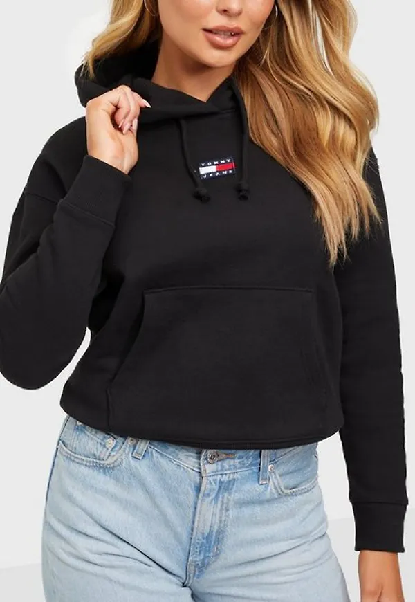 Tommy Jeans TJW Tommy Center Badge Hoodie Hoodies Black
