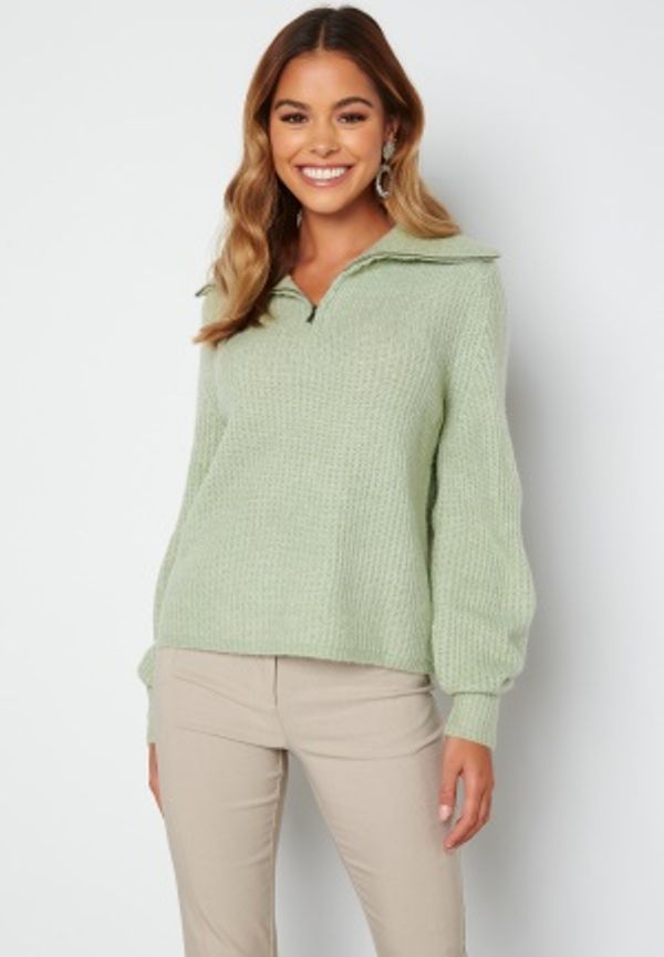 ONLY Karinna L/S Zip Pullover Frosty Green S