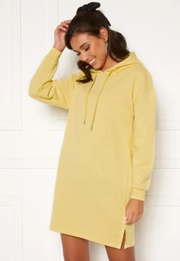 Pieces Chilli LS Sweat Dress Pale Banana XS