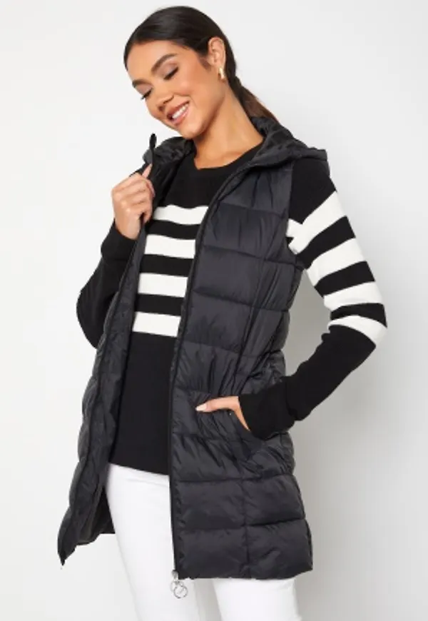JDY Zulu Long Hood Waistcoat Black XL