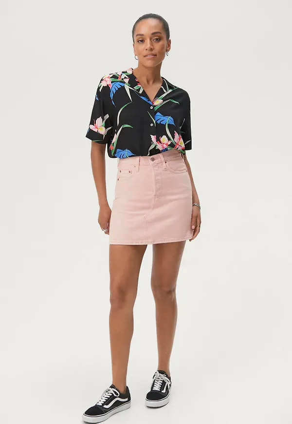 Levi's - Jeanskjol High-Rise Deconstructed Skirt - Natur