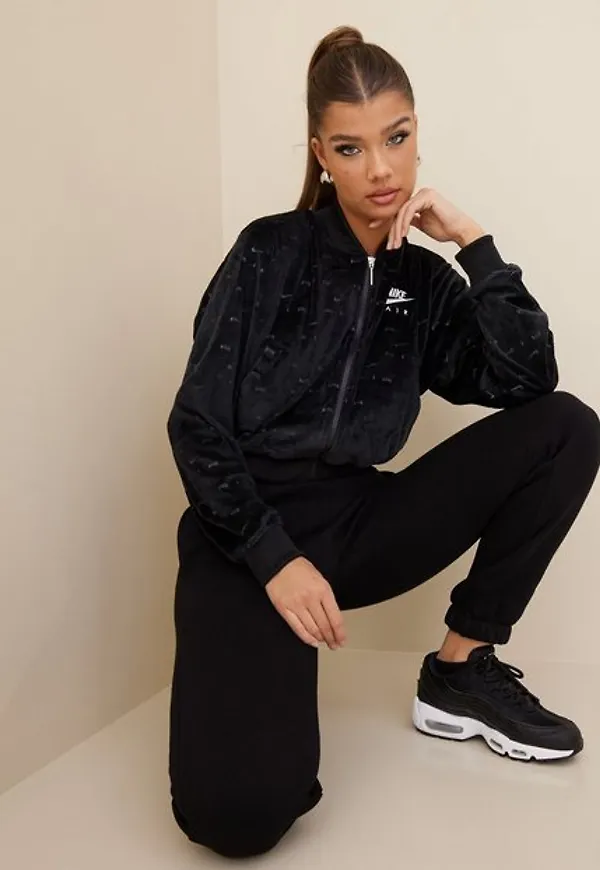 Nike W Nsw Air Vlr Jkt Cardigans Black/White
