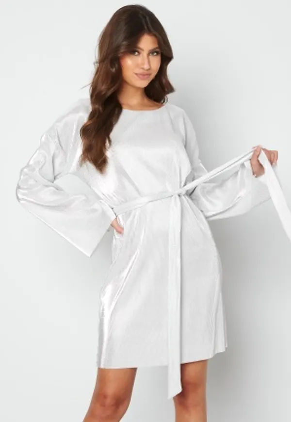 BUBBLEROOM Ilma sparkling dress White / Silver L