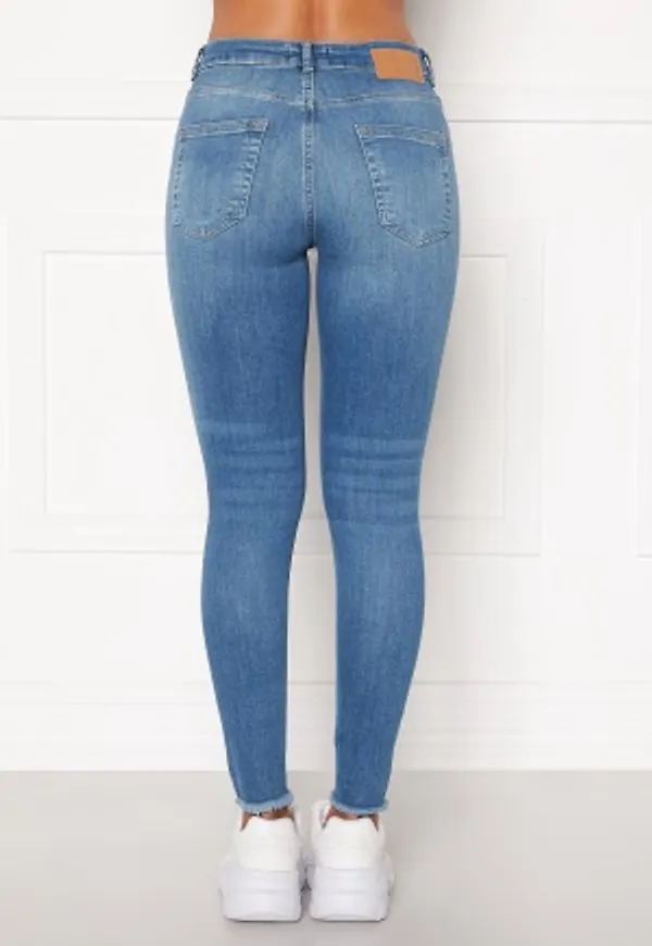 Pieces Delly Cropped Jeans Light blue denim XL