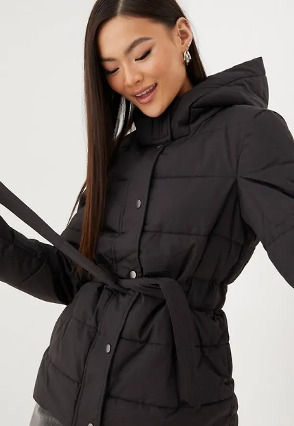 Jacqueline de Yong Jdysue Short Padded Belt Jacket Otw Dunjackor