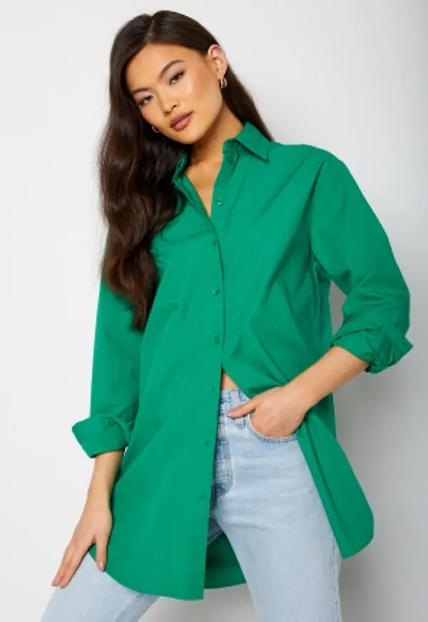 BUBBLEROOM Minou oversized long shirt  Green 38