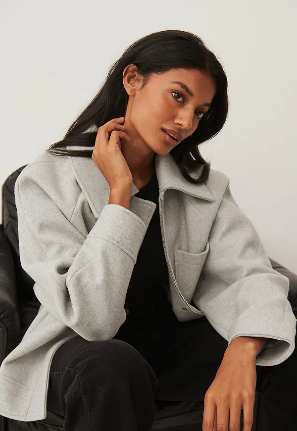 NA-KD Oversize Jacka - Grey