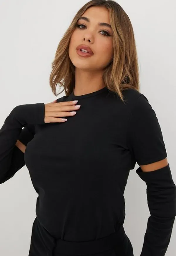 Helmut Lang Interlock Ls Top.Int Långärmade toppar Black