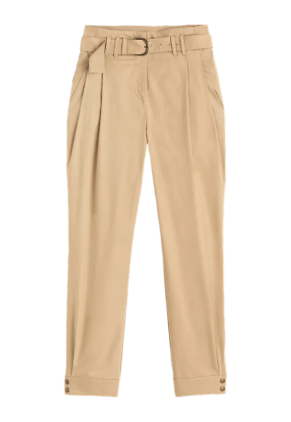 La Redoute - Smal byxa med bälte - Brun
