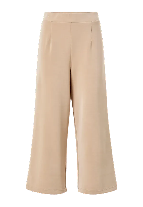Selected FEMME - Byxor slfTenny MW Cropped Wide Pant - Brun