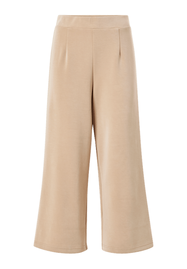 Selected FEMME - Byxor slfTenny MW Cropped Wide Pant - Brun