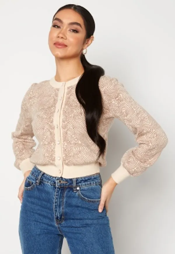 JDY Ippa L/S Cardigan Knit Sandshell Detail:W P S