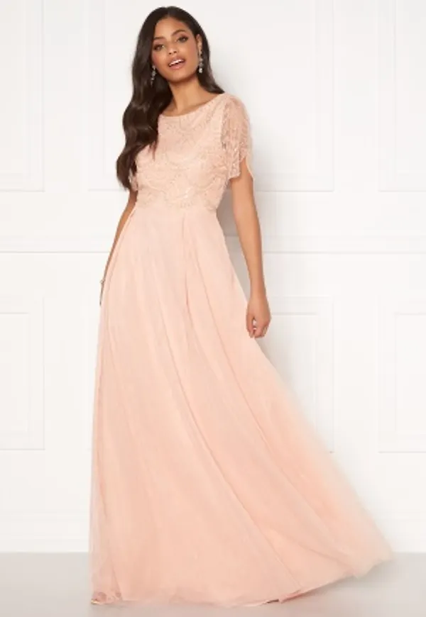 Moments New York Cornelia Beaded Gown Pink 34