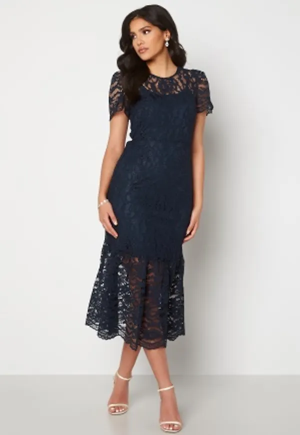 Happy Holly Taylor occasion lace dress Dark blue 34